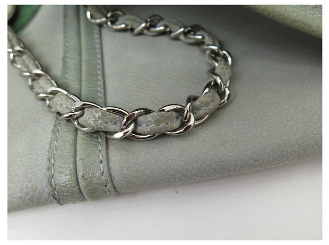 BOLSA DE MÃO CHANEL BOLSA DE COMPRAS CAMÉLIA COURO SUEDE CINZA BOLSA TOTE - vista 12