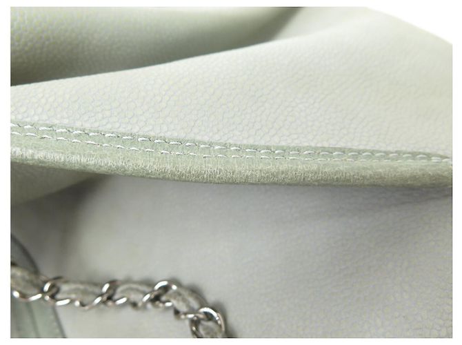 BOLSA DE MÃO CHANEL BOLSA DE COMPRAS CAMÉLIA COURO SUEDE CINZA BOLSA TOTE - vista 13