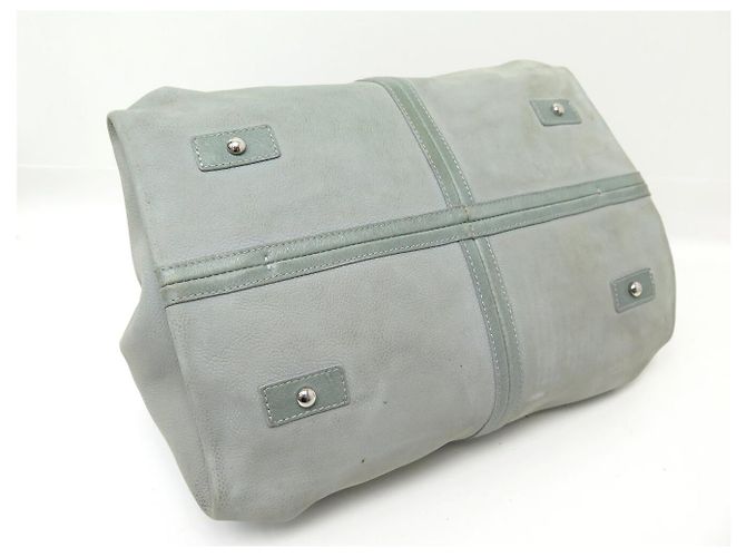 BOLSA DE MÃO CHANEL BOLSA DE COMPRAS CAMÉLIA COURO SUEDE CINZA BOLSA TOTE - vista 4