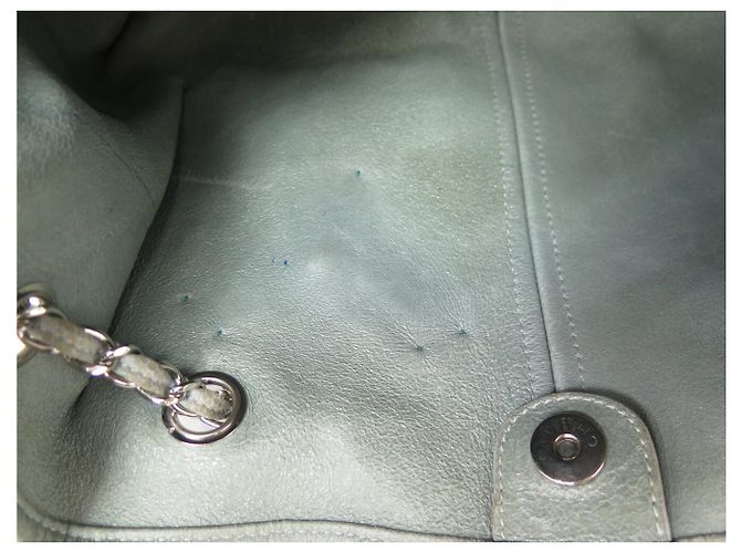 BOLSA DE MÃO CHANEL BOLSA DE COMPRAS CAMÉLIA COURO SUEDE CINZA BOLSA TOTE - vista 9