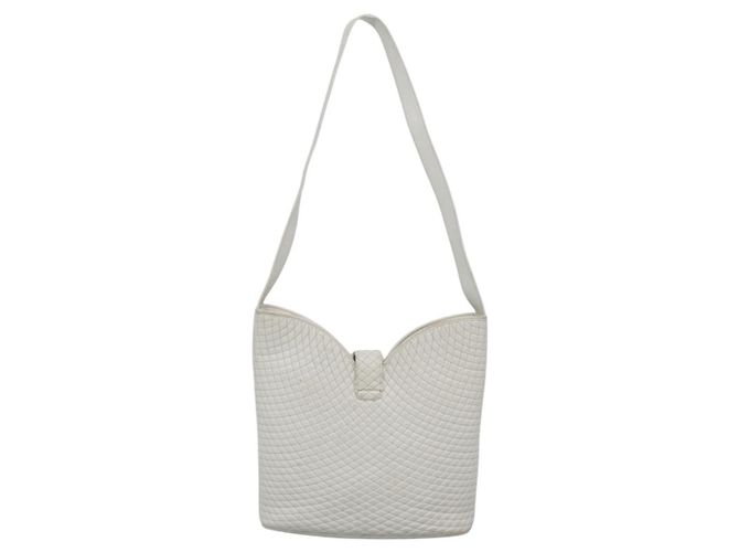 Bally Vintage gestepptes Leder Weiß - Ansicht 2