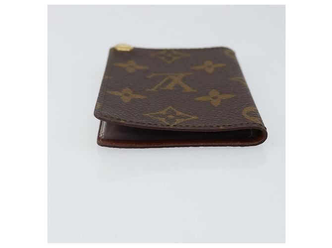 Porta carte a pressione Louis Vuitton Monogram in tela Marrone - vista 4