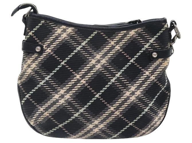 Burberry Nova Check Etichetta Blu Tela Nero - vista 2