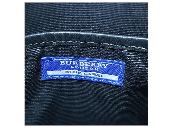 Burberry Nova Check Etichetta Blu Tela Nero - vista 6
