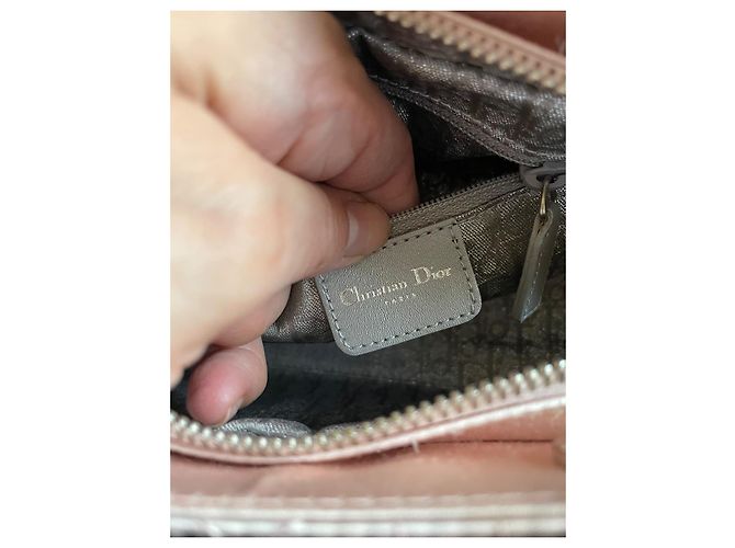 Dior Borsa Lady Dior East West in satin di seta rosa - vista 14