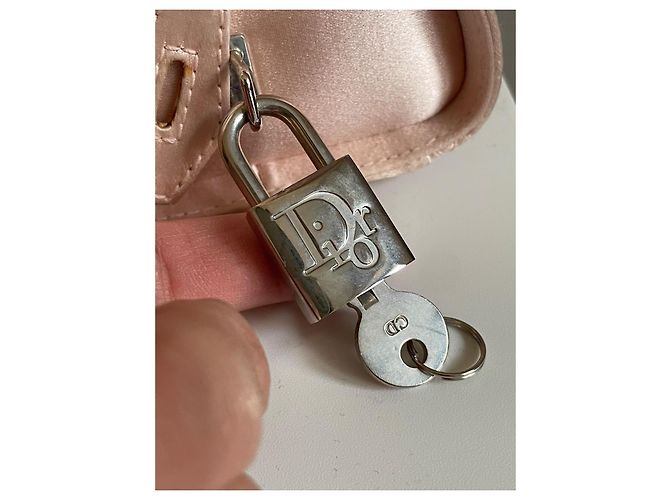 Dior Borsa Lady Dior East West in satin di seta rosa - vista 6