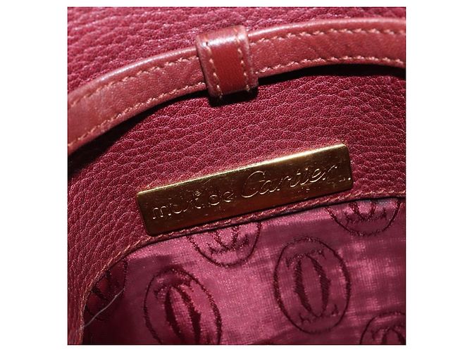 Borsa a Spalla Must de Cartier in Pelle Bordò - vista 6