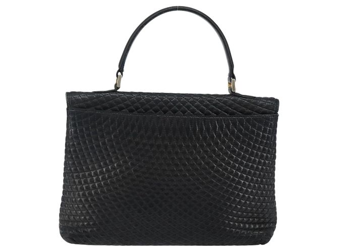Vintage Handtasche Bally aus gestepptem Leder Schwarz - Ansicht 2