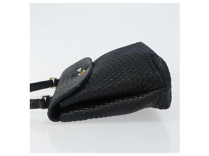 Vintage Handtasche Bally aus gestepptem Leder Schwarz - Ansicht 4