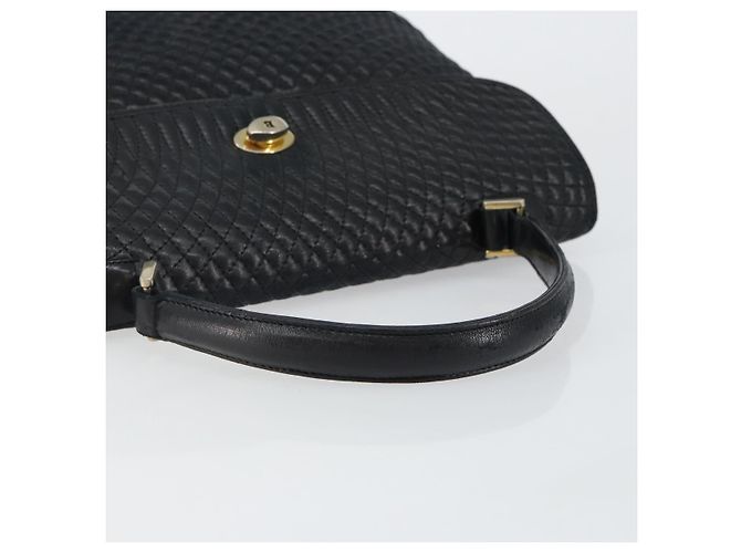 Vintage Handtasche Bally aus gestepptem Leder Schwarz - Ansicht 7
