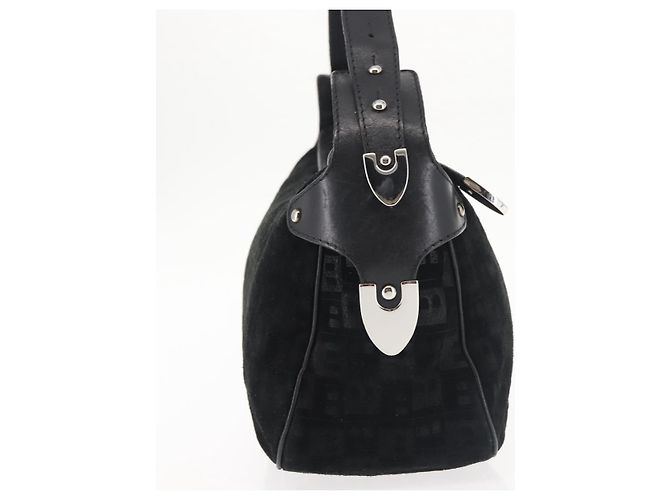 Vintage Schultertasche Bally aus Wildleder Schwarz - Ansicht 4