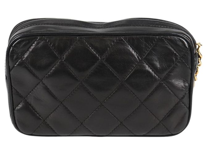 Bolsa de couro Chanel Camera CC com tassel Preto - vista 2