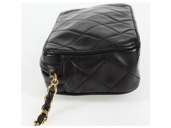 Bolsa de couro Chanel Camera CC com tassel Preto - vista 4