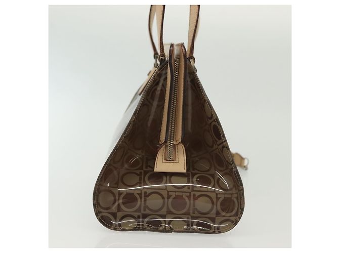 Borsa Gancini in vinile Salvatore Ferragamo Marrone - vista 3