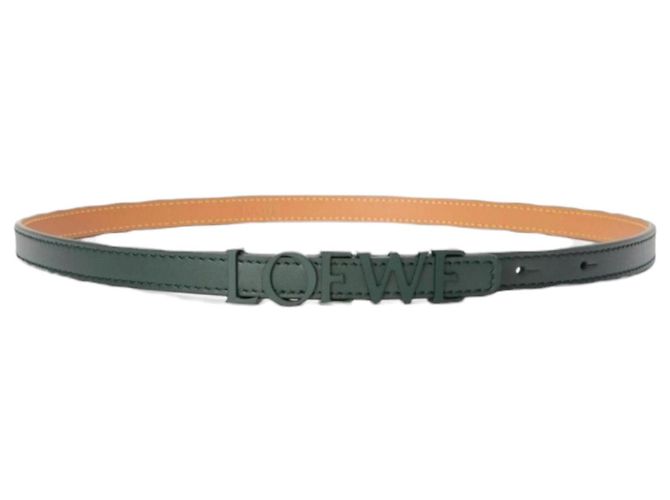 Cintura Loewe Bold in pelle verde - vista 10