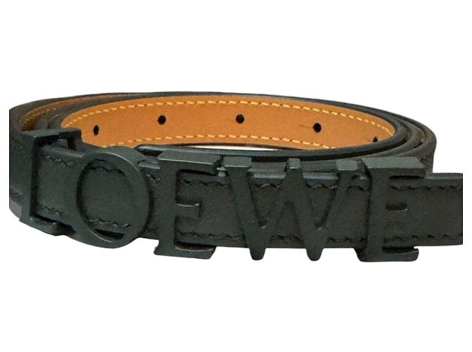 Cintura Loewe Bold in pelle verde - vista 12