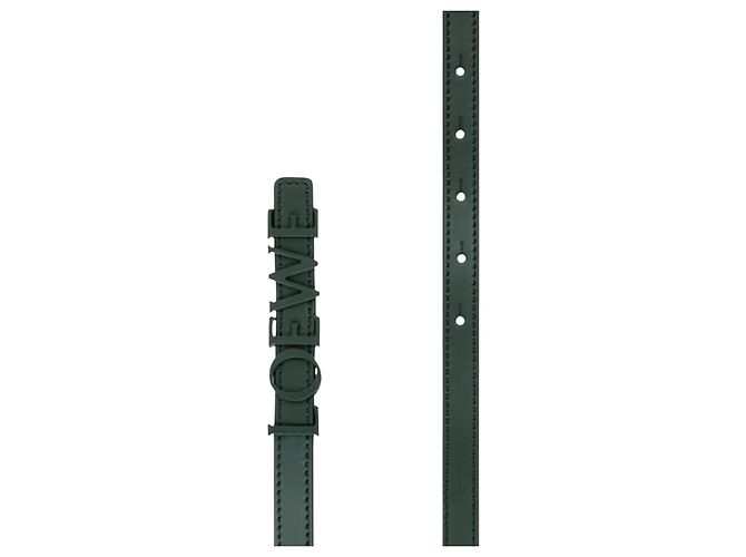 Cintura Loewe Bold in pelle verde - vista 7