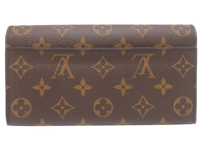 Cartera Larga Sarah Louis Vuitton Castaño Roja Monograma - vista 2