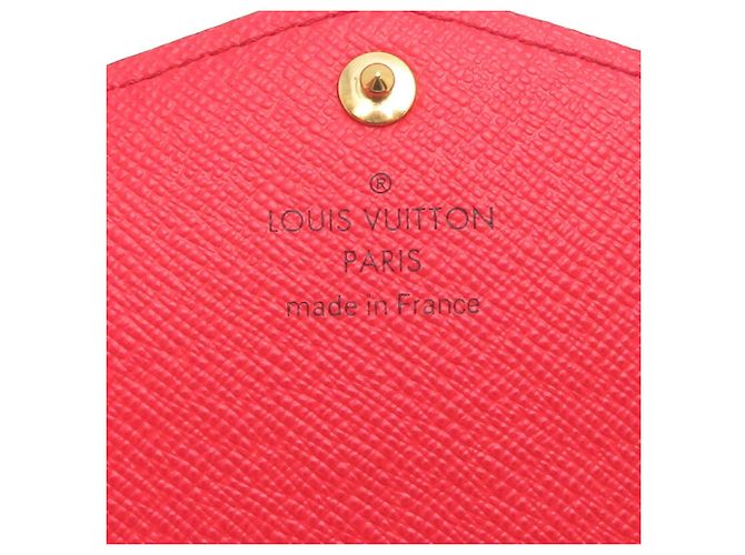 Cartera Larga Sarah Louis Vuitton Castaño Roja Monograma - vista 8