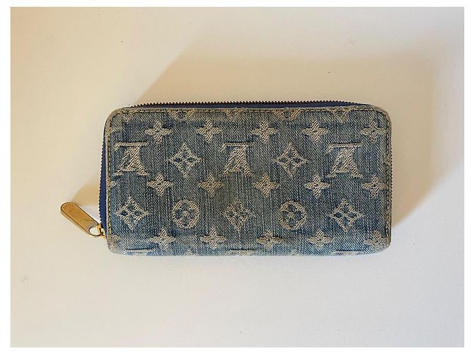 Portafoglio lungo Louis Vuitton denim blu navy Blu scuro - vista 2
