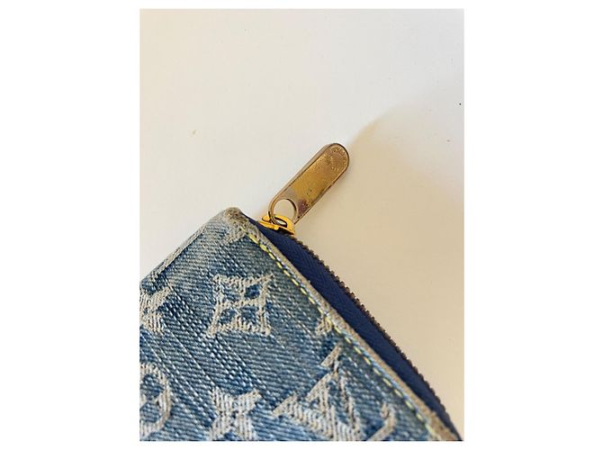 Portafoglio lungo Louis Vuitton denim blu navy Blu scuro - vista 7