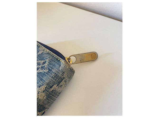 Portafoglio lungo Louis Vuitton denim blu navy Blu scuro - vista 8