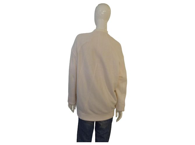 Helmut Lang Oversized Off-White Wool Zip Jacket – Size P (XS/S) Zipper closure Cream - view 2