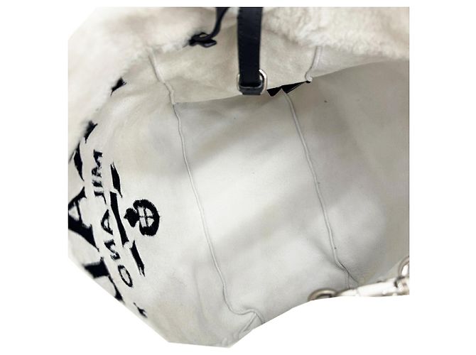 Borsa tote in terry con lettering Prada Bianco - vista 13