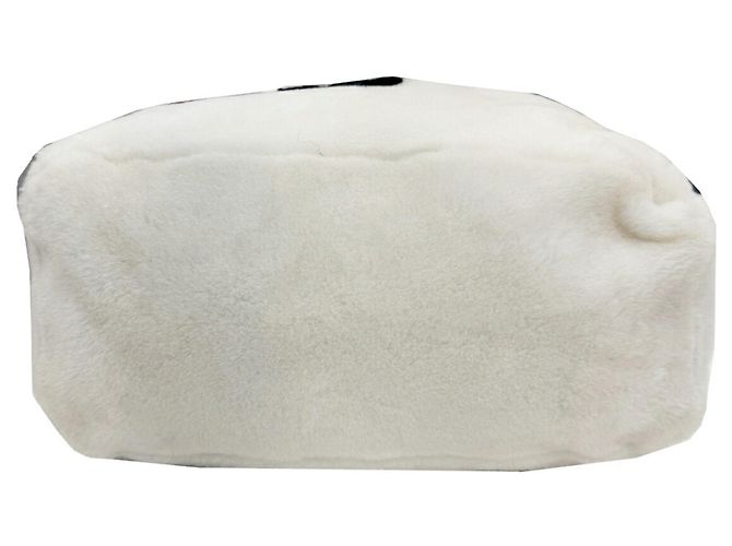 Borsa tote in terry con lettering Prada Bianco - vista 5