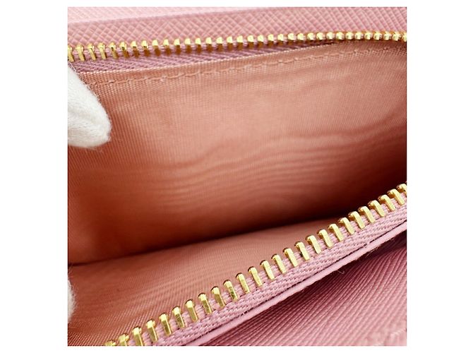 Cartera larga Prada Saffiano rosa - vista 11