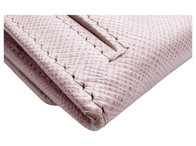 Cartera larga Prada Saffiano rosa - vista 5