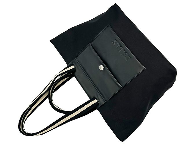 Bally Canvas- und Leder-Shopper Schwarz - Ansicht 10