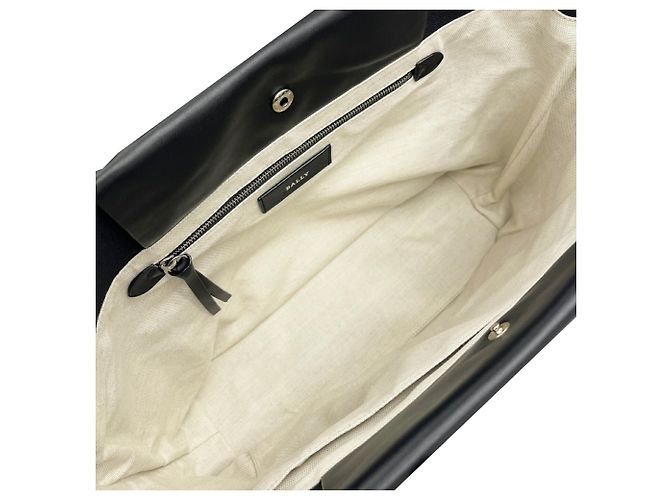 Bally Canvas- und Leder-Shopper Schwarz - Ansicht 12