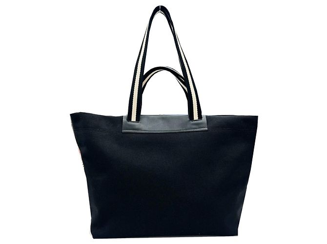 Bally Canvas- und Leder-Shopper Schwarz - Ansicht 2