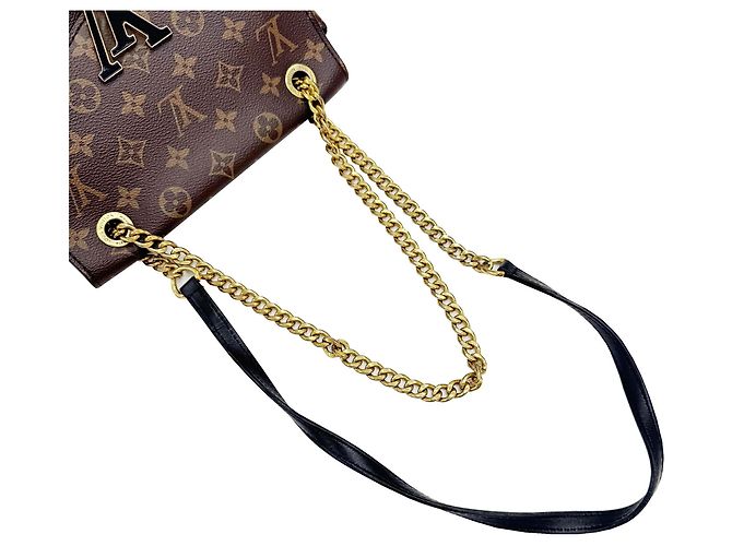 Borsa a Spalla Passy Louis Vuitton Marrone Nero - vista 11