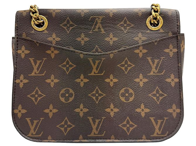 Borsa a Spalla Passy Louis Vuitton Marrone Nero - vista 2