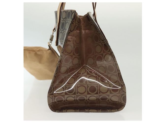 Borsa Gancini in vinile Salvatore Ferragamo Marrone - vista 3