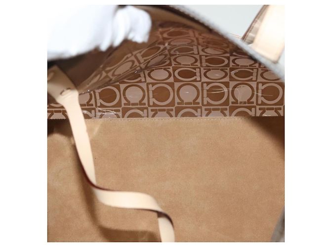 Borsa Gancini in vinile Salvatore Ferragamo Marrone - vista 5