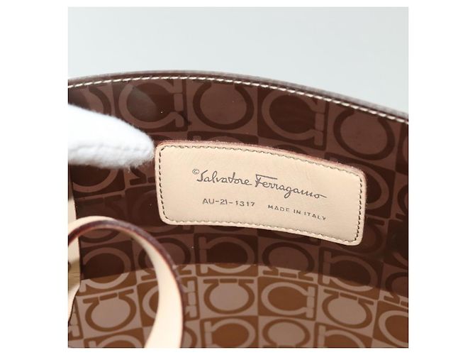 Borsa Gancini in vinile Salvatore Ferragamo Marrone - vista 6