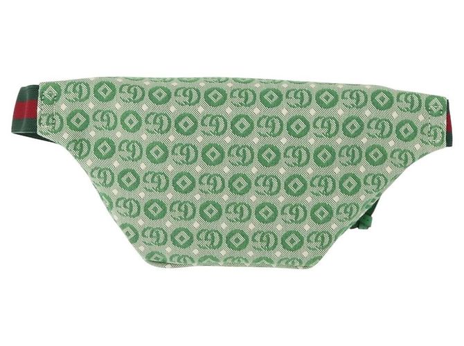 Cintura per bambini Gucci GG in tela rivestita Verde - vista 2