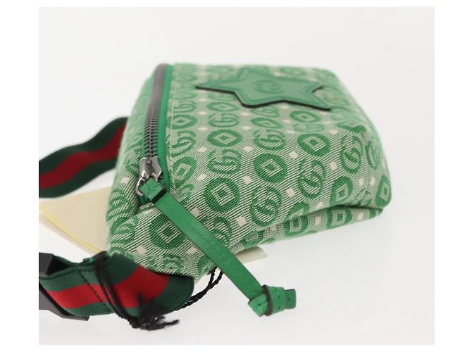 Cintura per bambini Gucci GG in tela rivestita Verde - vista 4
