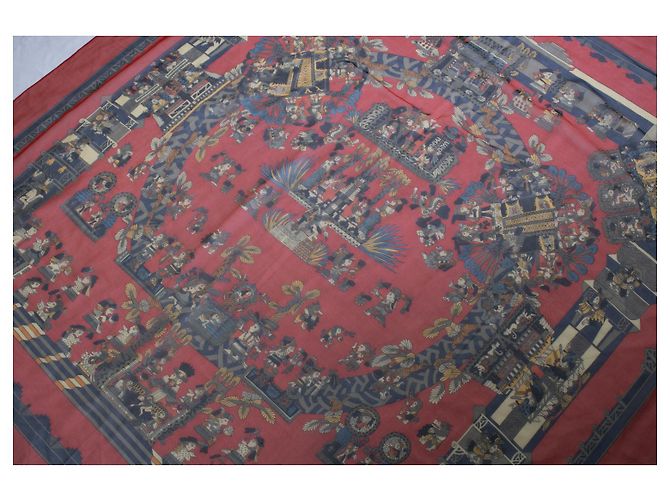 Bufanda de seda Hermès, Astres et Soleils en rojo Roja - vista 3