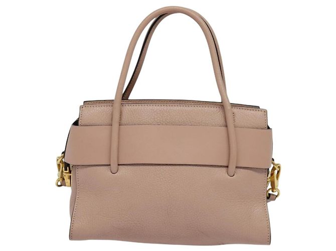 Miu Miu Madras Fiocco Borsa Tote in Pelle Piccola Rosa - vista 2