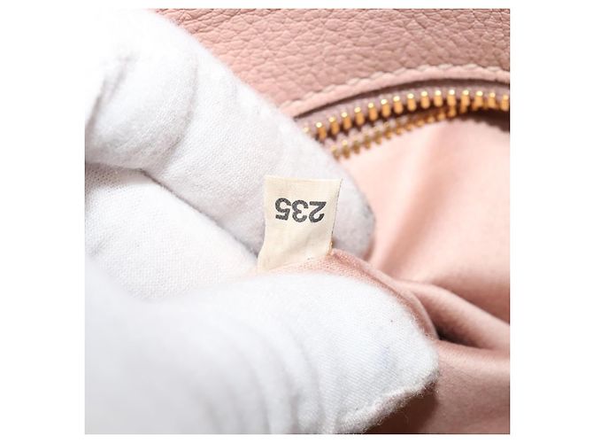 Miu Miu Madras Fiocco Borsa Tote in Pelle Piccola Rosa - vista 7