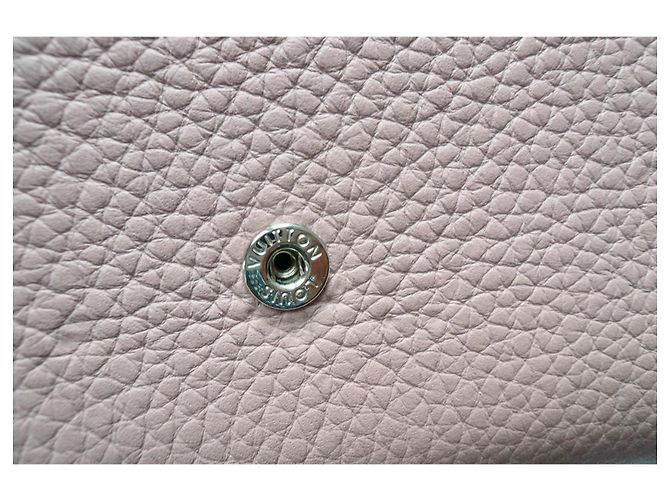 LOUIS VUITTON Capucines Grained Leather Wallet Pink Almost New Condition - view 6