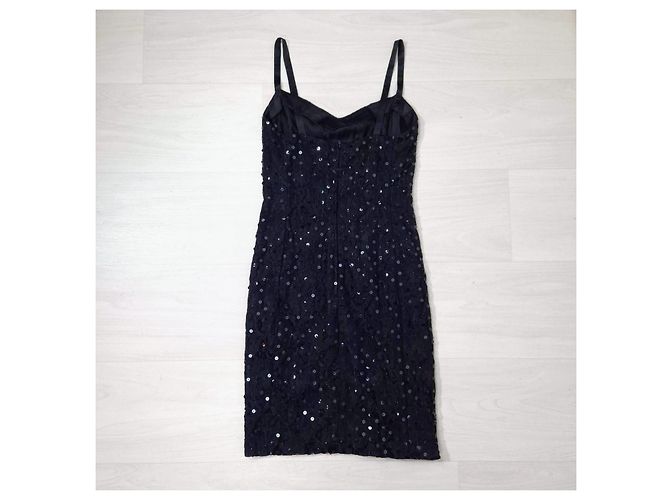Emanuel Ungaro Ungaro Paris schwarzes Slipkleid mit Pailletten - Ansicht 3