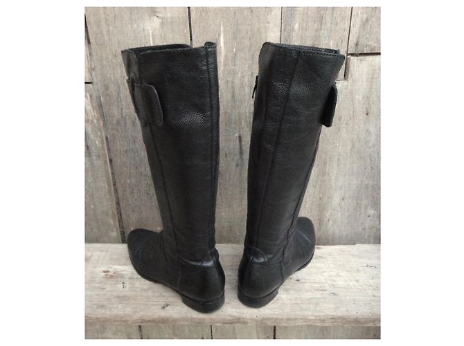 Botas Sergio Rossi de piel negra Negro - vista 4