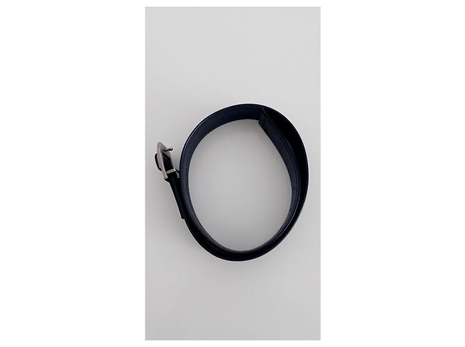 Cintura Gucci GG in pelle nera e nylon Nero - vista 2