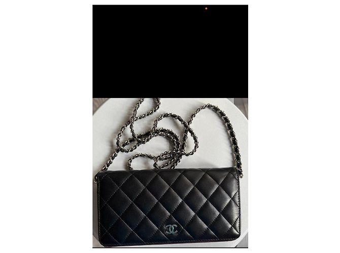 Wallet On Chain Chanel WOC Negro - vista 2