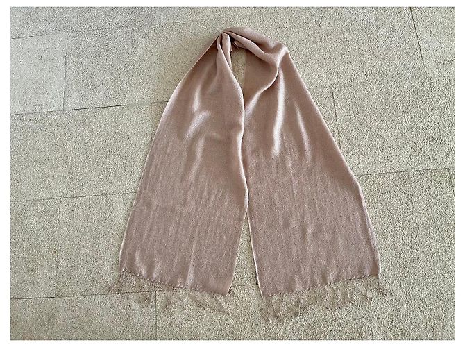Autre Marque Beige oder puderrosa Schal 100% Kaschmir - Neu Pink - Ansicht 2